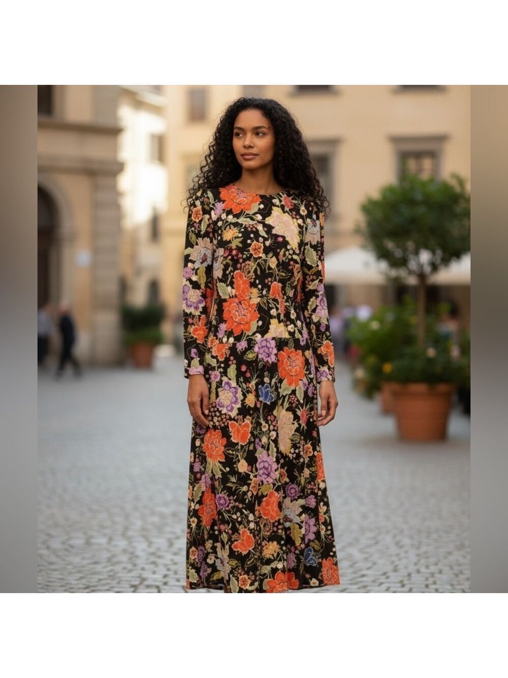 Rixo London Greta Floral Long Sleeve Maxi Dress Size XS EUC Cottagecore Modest